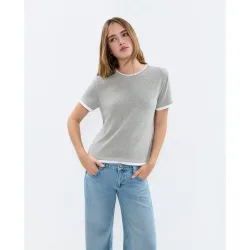 Camiseta de mujer efecto doble