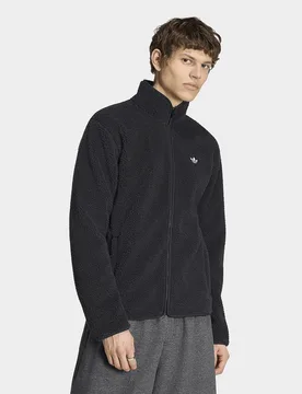 Mens Felpa Teddy Trefoil Essentials - Nero, nero nero Uomo taglia S - Adidas - FashionsVida