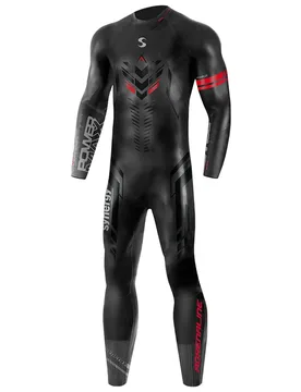 Adrenaline Long Sleeve Neoprene Wetsuit Black / Red S2 Men - Synergy - FashionsVida