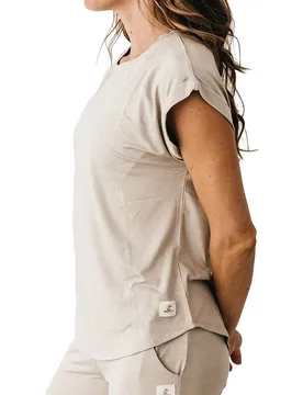 T-shirt à Manches Courtes Natural Moon Grey 2XL - Ginadan - FashionsVida