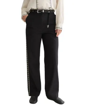 Pantalon Taille Haute Cleo Workwear Wide Leg Meteorite 28 - Scotch & Soda - FashionsVida