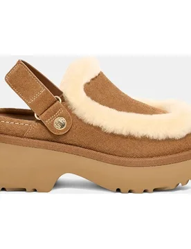 Zueco con elástico tacón ESMEE CLOG de mujer en piel y pelo exterior - Ugg - FashionsVida