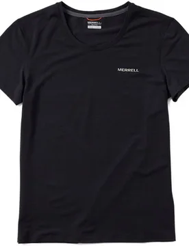 Tencel camisa montaña manga corta mujer Negro (XS) - Merrell - FashionsVida