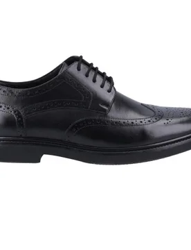 Mens Kingston Leather Brogues (Black) - Size Uk 6 - Hush puppies - FashionsVida