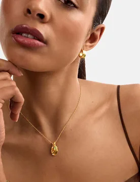 August Birthstone Aventurine Chain Necklace Gold Mix female - Katie Loxton - FashionsVida