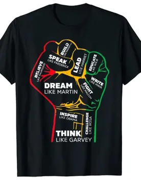 Inspiring Black Leaders Power Fist Hand Black History Month T-Shirt Cool Present for Women Men African Americans Graphic Tee Top - Aliexpress - FashionsVida
