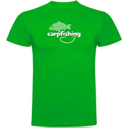 Carpfishing Short Sleeve T-shirt Green L Men