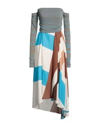Midi-Kleid Damen Azurblau 34 Damen