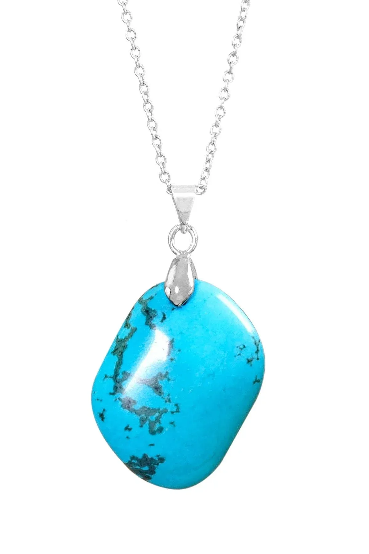 Natural Stabilized Turquoise Pendant Necklace in Medium Size - Aliexpress - FashionsVida