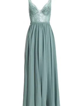Abendkleid mit Chiffonrock und Stic female - 40 - FashionsVida