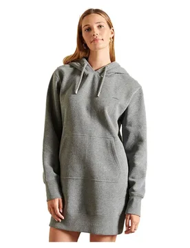 Robe à Manches Longues Vintage Logo Embroidered Rich Charcoal Marl XS - Superdry - FashionsVida