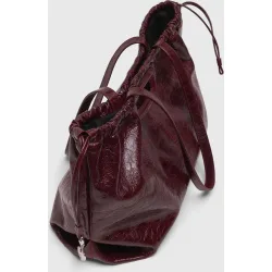 Bolsos de hombro tote de piel craquelada