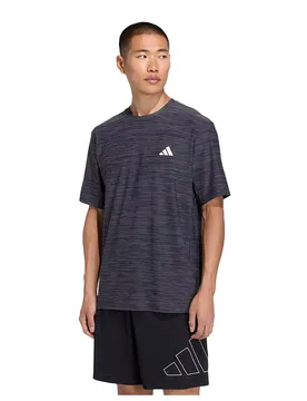 T-shirt à Manches Courtes Workout Essentials Flex Black Melange XL - Adidas - FashionsVida