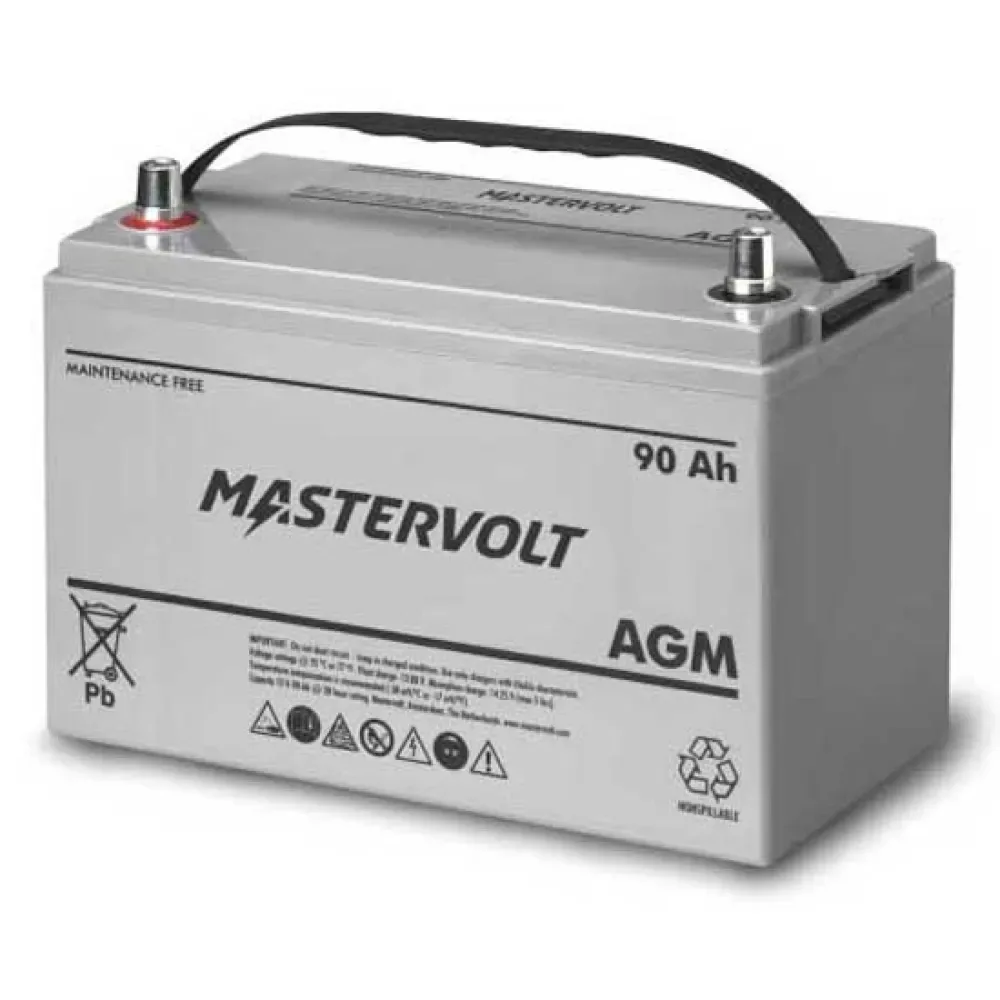 Agm Battery 90ah 12v Grey One Size unisex - Mastervolt - FashionsVida