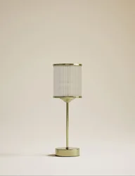 Monroe Rechargeable Table Lamp Antique Brass