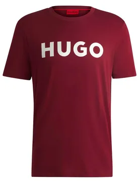 Hugo T-shirt à Manches Courtes Dulivio 10229761 Red Dark Pink 2XL - Hugo Boss - FashionsVida
