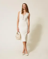 Robe longue en maille avec crochet