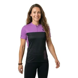 Maglia A Maniche Corte Trail Vertic Zip Black / Liquid Purple