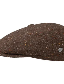 Currin Tweed Flat Cap by - dark brown - Size: S (54-55 cm) - Bailey 1922 - FashionsVida