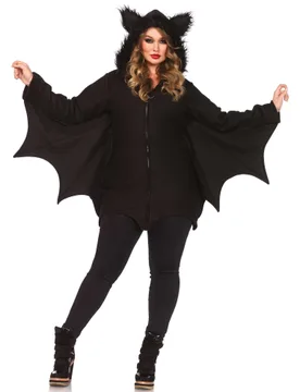 Bezaubernde Fledermaus Halloween Plus-Size-Kostüm für Damen schwarz - female - LEG-AVENUE - FashionsVida