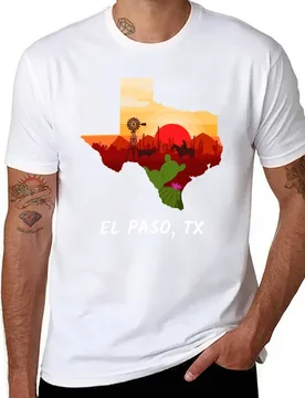El Paso, TX T-Shirt t shirts for man pack cotton cotton t shirt pack T-Shirt - Aliexpress - FashionsVida