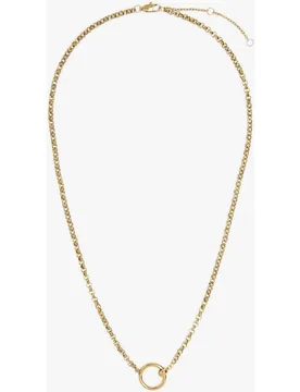 Collar de acero inoxidable de eslabones con argolla decorativa - Parfois - FashionsVida