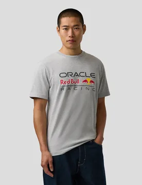 Oracle Red Bull Racing Unisex Logo Regular Fit T-shirt - Grey Marl Grey 4XL unisex - Castore - FashionsVida