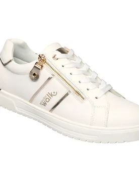 Komfort-Sneaker „Leni“ mit Leder-Decksohle gold weiss 40 Damen - wonderwalk - FashionsVida