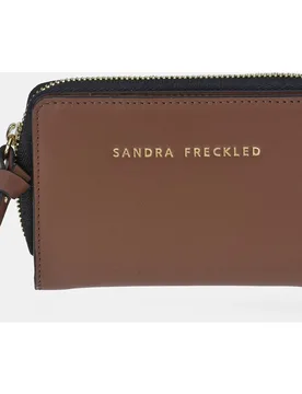 Monedero pequeño con cremallera en piel lisa - Sandra Freckled - FashionsVida