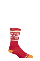 Pair Horny for Sushi Cotton Socks Multi One Size - Red - Size: One Size