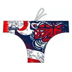 Maori Flag Waterpolo Swimming Brief red / navy 5-6 Years Boys
