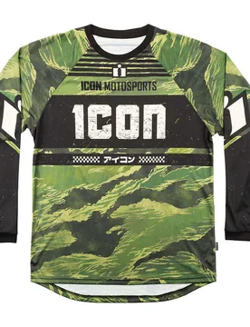 Maglia Moto Cross TIGERBLOOD Verde taglia L - Icon - FashionsVida