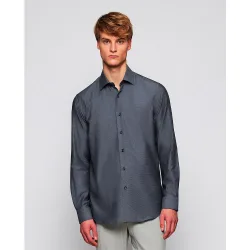 Camisa de hombre vestir manga larga micro estructura
