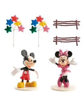 Mickey und Minnie Maus-Kuchendeko 6 Stück bunt - Dekora - FashionsVida