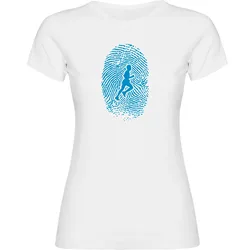 Maglietta A Maniche Corte Runner Fingerprint White M