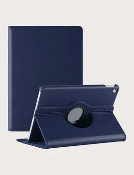 Pieza Funda protectora para tableta de unicolor con rotación de 360°, cuero PU + carcasa dura de PC, correa elástica, soporte físico, múltiples m - Shein - FashionsVida