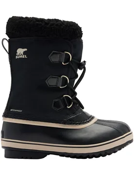 Warme und wasserdichte Après-Ski-Stiefel Big Kids Yoot Pac Nylon WP Black Black Kindergröße 35 schwarz - Sorel - FashionsVida