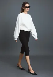 Basic-Sweatshirt Ecru XS