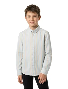 Chemise à Manches Longues 1033180 Blue Multicolor Stripe 176 cm Garçon - Tom tailor - FashionsVida