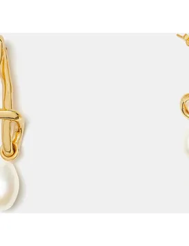 Pendientes dorados con perla barroca - Missoma - FashionsVida