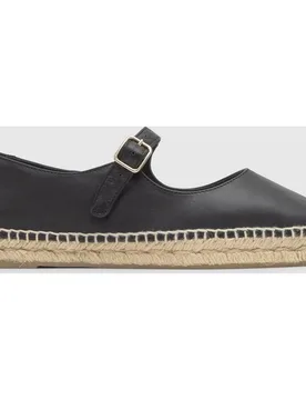 Alpargatas planas de mujer estilo Mary Jane Pepa con cierre de hebilla - Castañer - FashionsVida