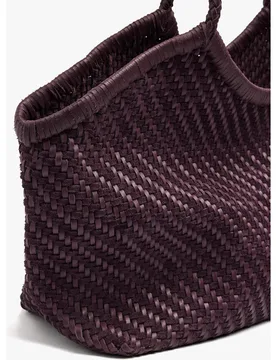 Shopper 100% piel trenzado estilo tote con cierre imantado en liso - Parfois - FashionsVida