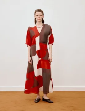 Vestido tipo túnica cuello pico - Woman Limited El Corte Inglés - FashionsVida
