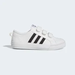 Kids Unisex Nizza Comfort Shoes - White & Black - Size Uk 10 Kids