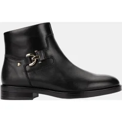 Botines de mujer de piel con cremallera