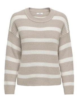 JDYJUSTY L/S STRIPE PULLOVER KNT NO feale - M - FashionsVida