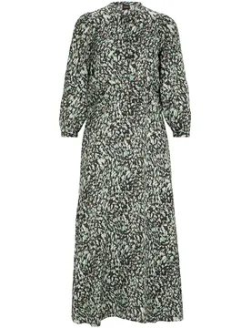 Womens C Dozia Crew Neck Midi Wrap Dress In Open Misc - Multicolour - Size 14 Uk - BOSS - FashionsVida