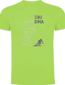 T-shirt à Manches Courtes Ski Dna Light Green L - Kruskis - FashionsVida