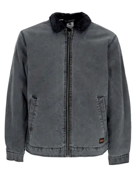 Giacca Workwear Uomo Parker Canvas Jacket Washed Black - Element - FashionsVida