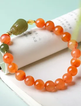 Natural Southern Red Agate and Hetian Jade Pixiu , Chinese Style Women's Amber Bracelet - Aliexpress - FashionsVida